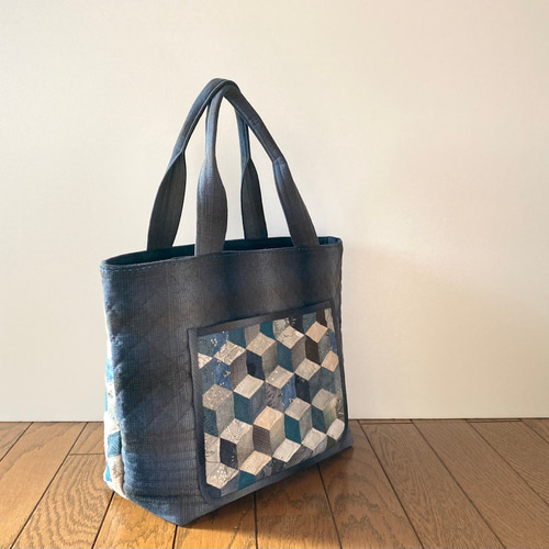 ベビーブロックのパッチワークキルトバッグ トートバッグ lilla＊ 通販