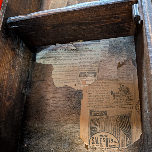 オールドアメリカン ミラーキャビネット ウォールシェルフ 鍵付き