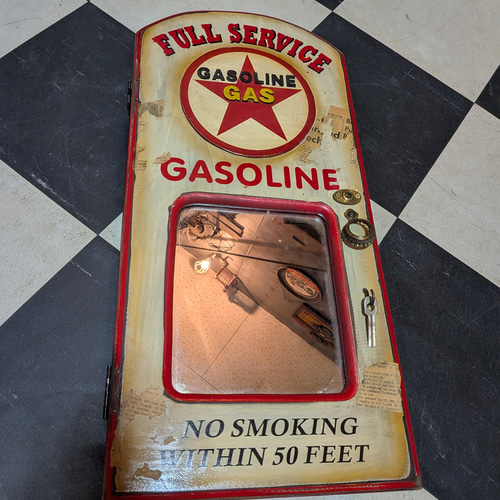 オールドアメリカン ミラーキャビネット ウォールシェルフ 鍵付き