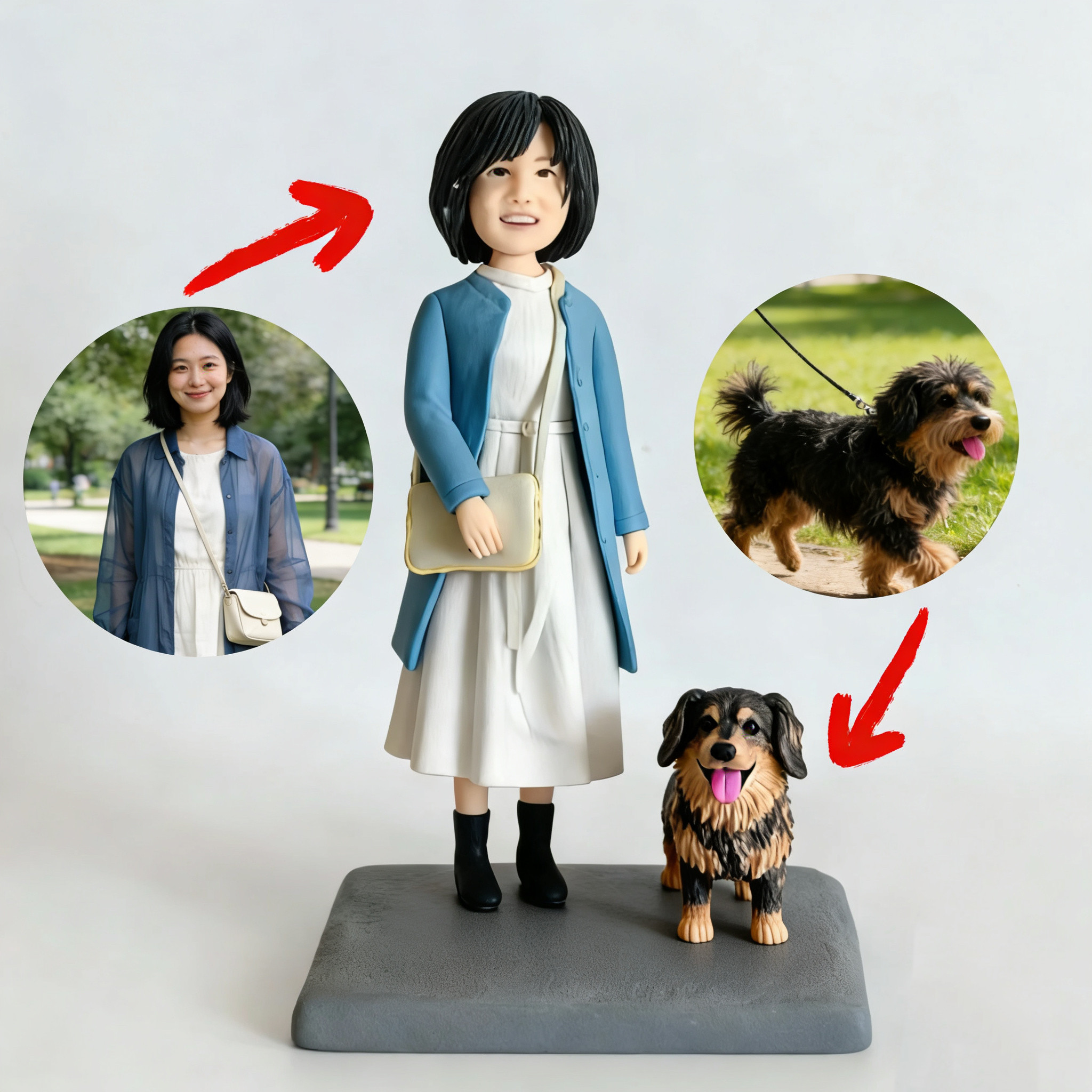 オーダーメイド フィギュア・ドール｜ペットとのお供りカスタマイズ対応 完全オリジナルキャラ高精细再現