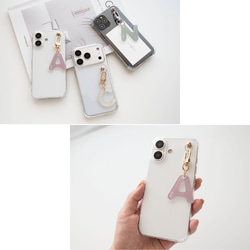 名入れ ができる イニシャル キーホルダー 付き クリアケース 【 クリア 】 アクリル チャーム OS52U 13枚目の画像