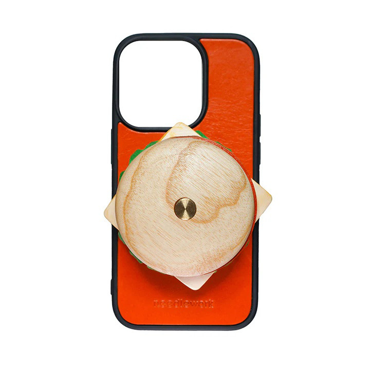 NEEDLEWORK レザー製 ハンバーガーホルダー フォンケース（iPhone 11～16 対応）