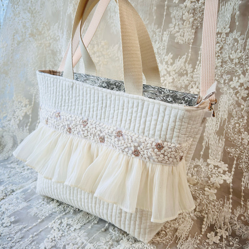 やさしい1年セット ヌビ生地とインド刺繍のショルダーバッグ