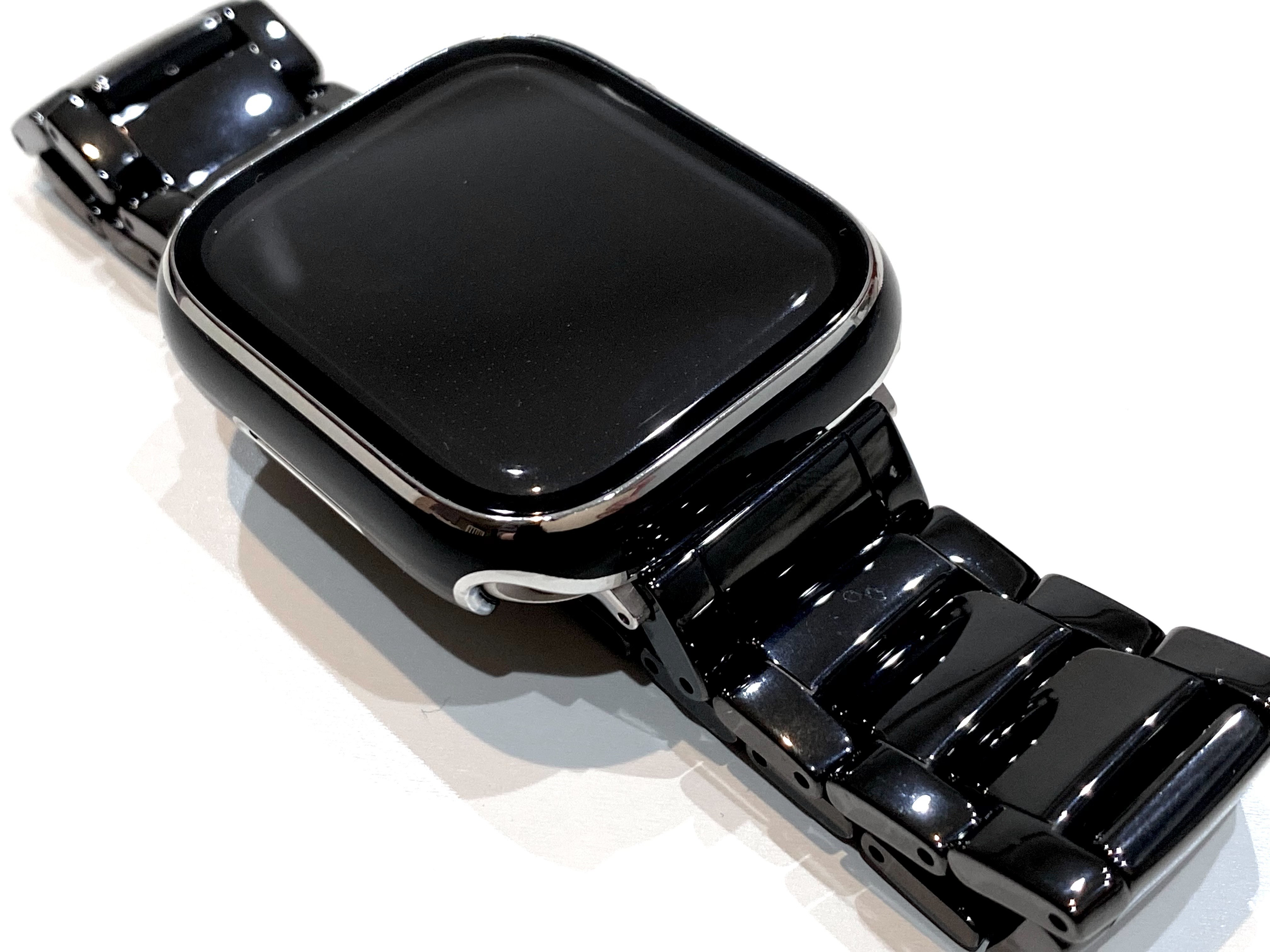 b★アップルウォッチバンド　セラミックベルト　Apple Watchカバー