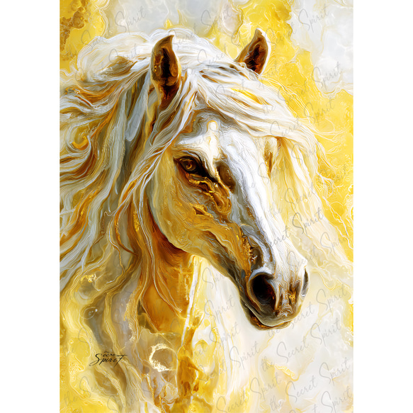 馬 ウォールアート 丙午 午年 風水 福招き絵画 写真・グラフィック