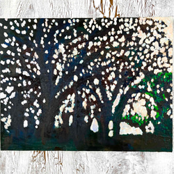 油彩画　原画「キラメク木漏れ日」アート　絵画 32×41㎝ F6　キャンバス 油彩画 原画「キラメク木漏れ日」アート 絵画 32×41㎝ F6 キャンバス N