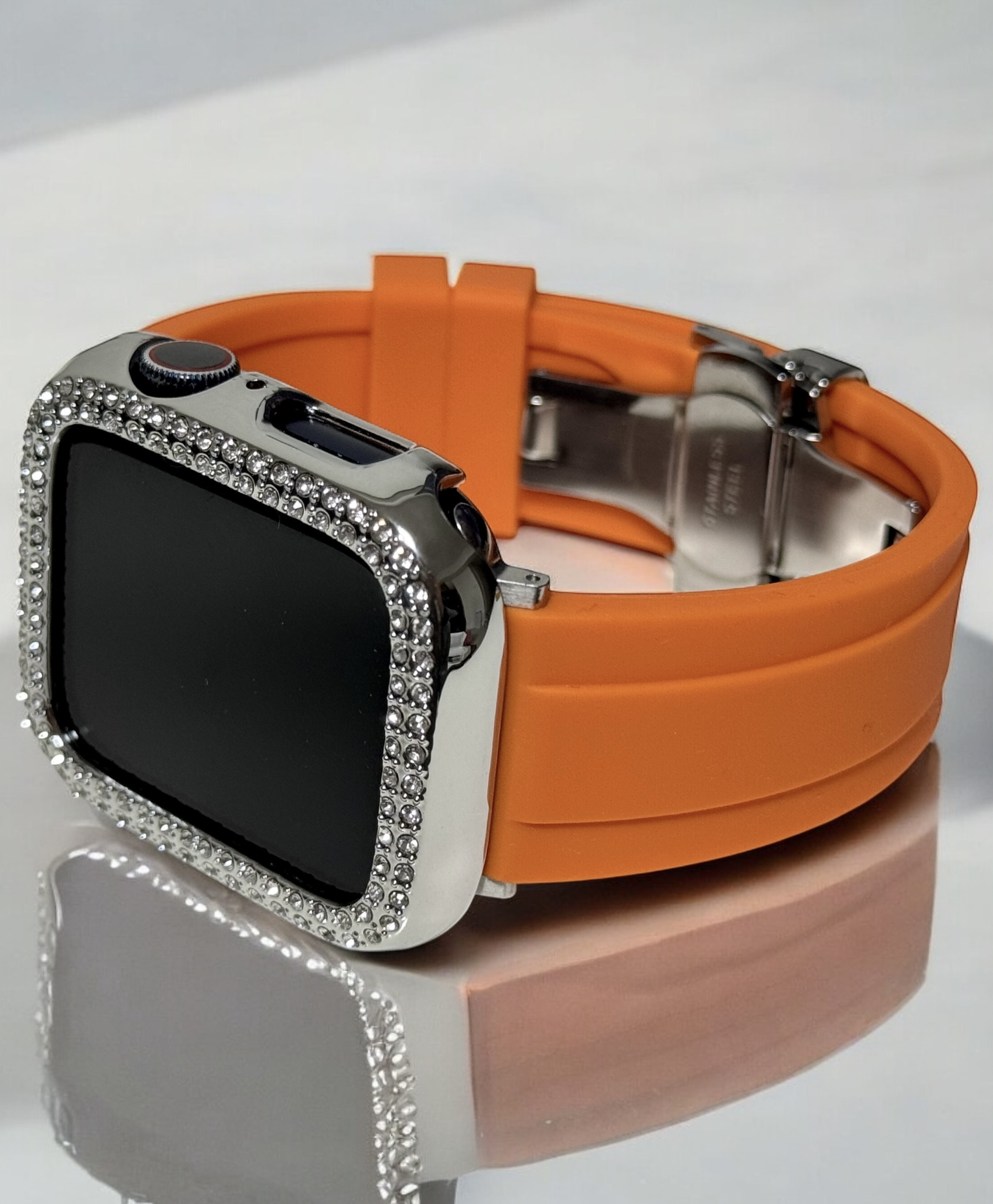 os★アップルウォッチバンド　ラバーベルト　AppleWatchカバー