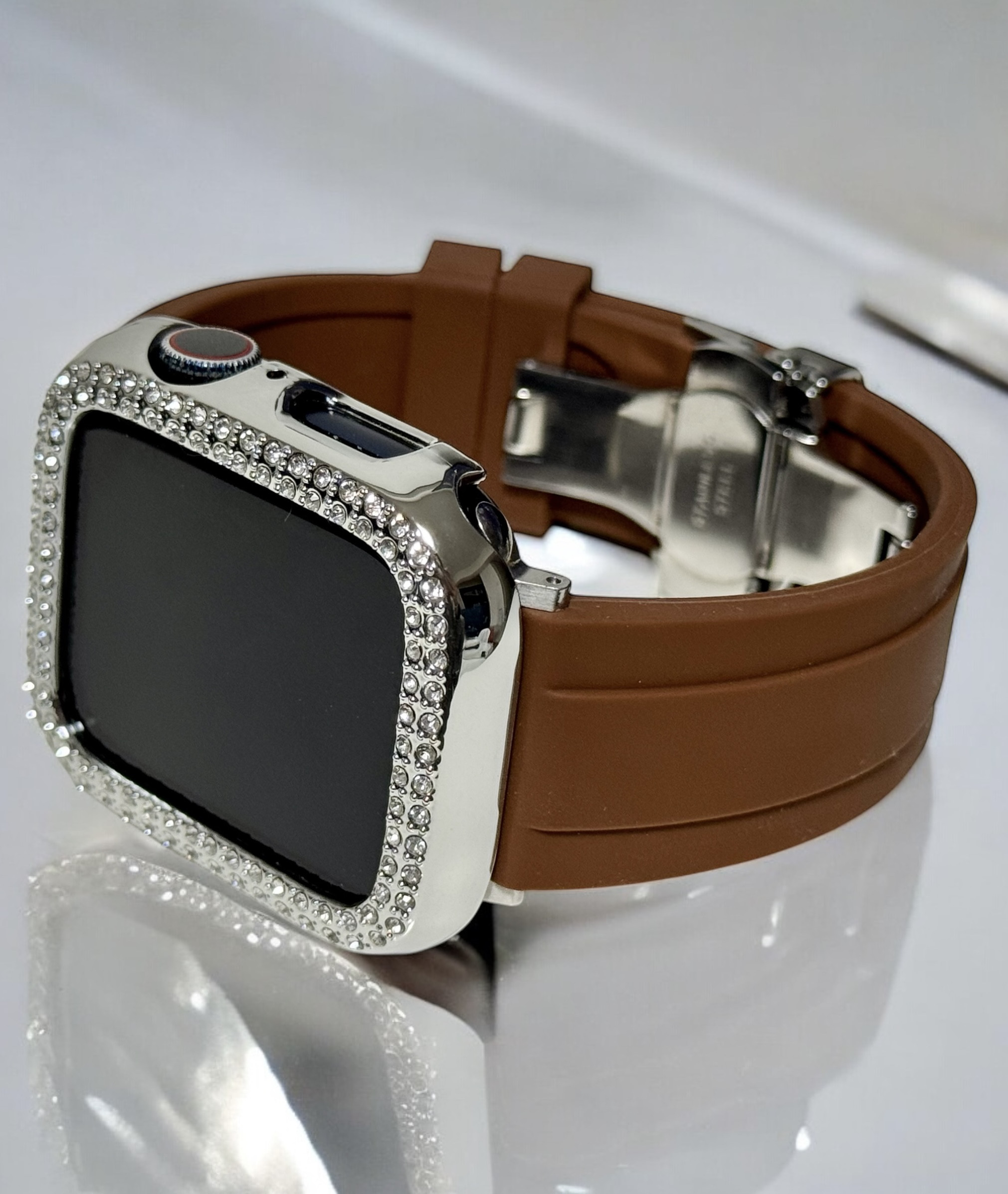 cs★アップルウォッチバンド　ラバーベルト　AppleWatchカバー