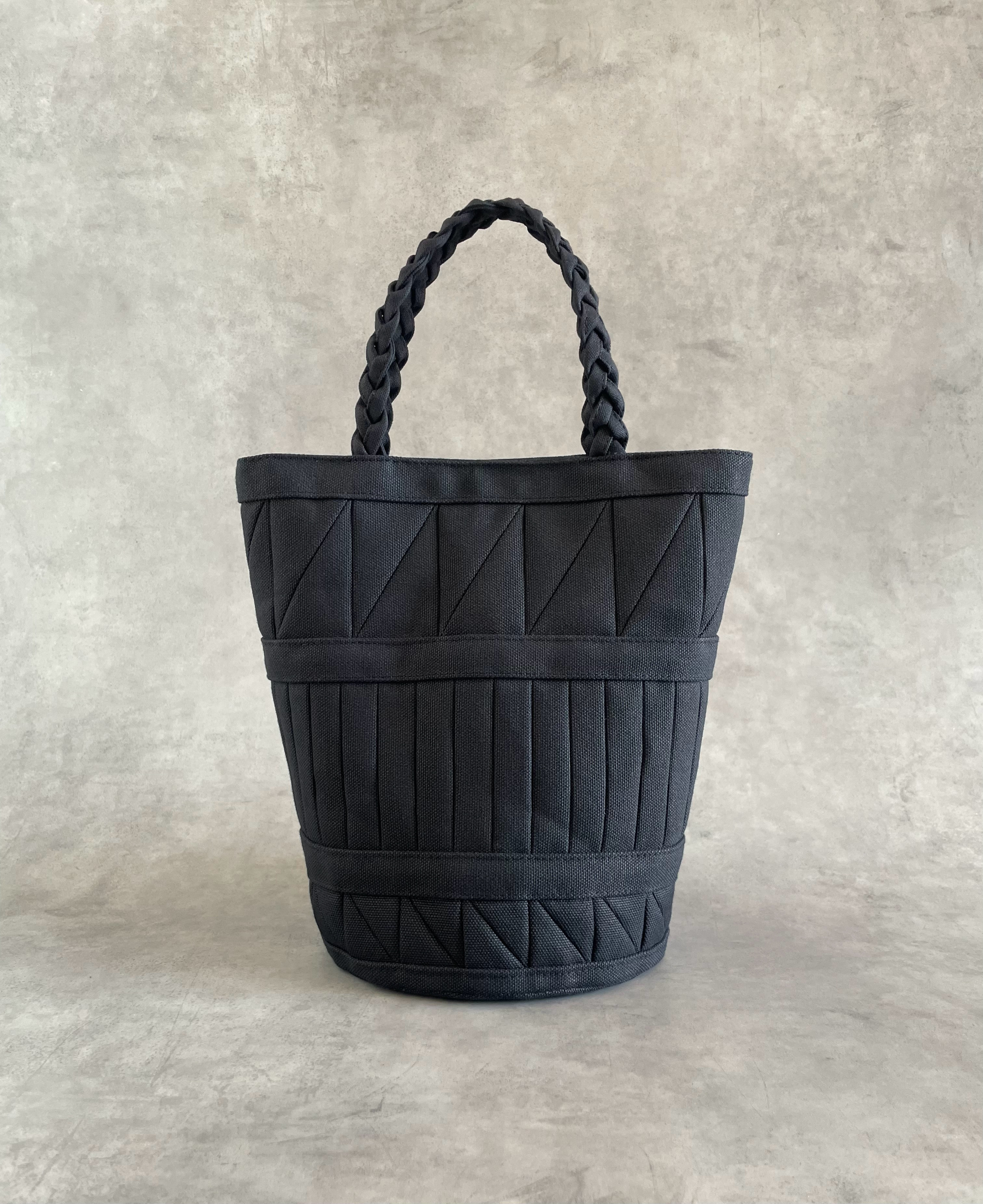 [受注制作]帆布のパッチワークバッグ ブラック