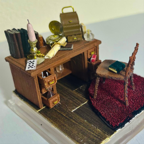 5㎝】夜更けの書斎｜1/48スケール 魔女の部屋 シリーズ ①/4 その他