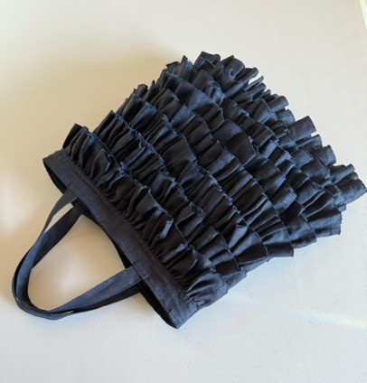 リネン　フリルバッグ