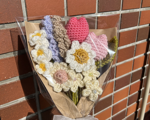 枯れない花束 毛糸の花束 ブーケ c7678808285497aab8f7b966d7f7fe