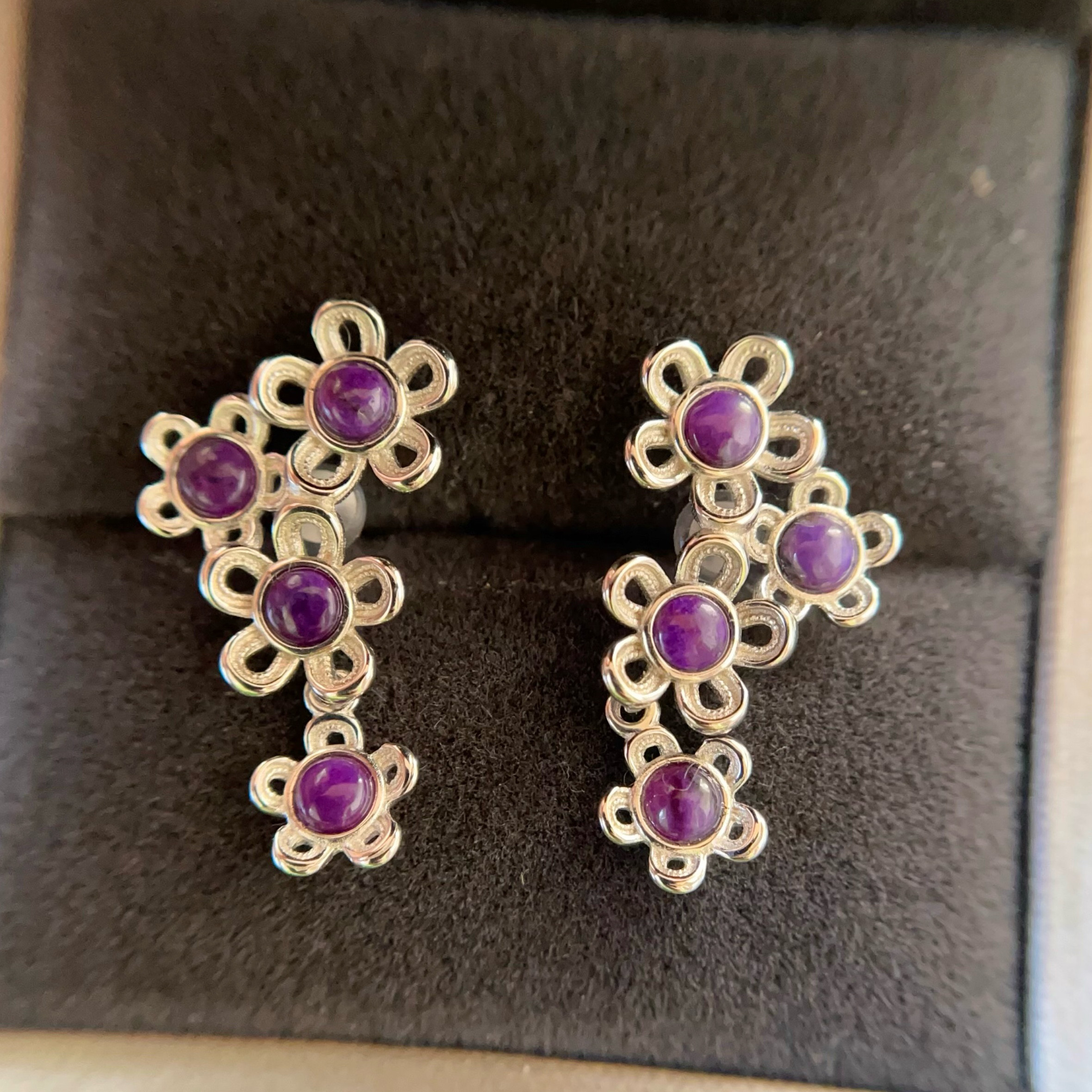 天然無処理　スギライト デザインピアス シルバーs925 No28 8,260円