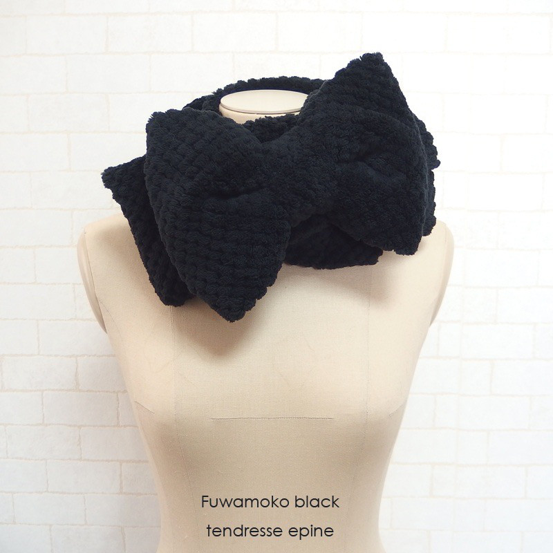 ビッグリボンマフラー(フワモコブラック)