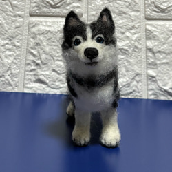 羊毛フェルト　シベリアンハスキー ハスキー シベリアンハスキー 羊毛フェルト | iichi 日々の暮らしを