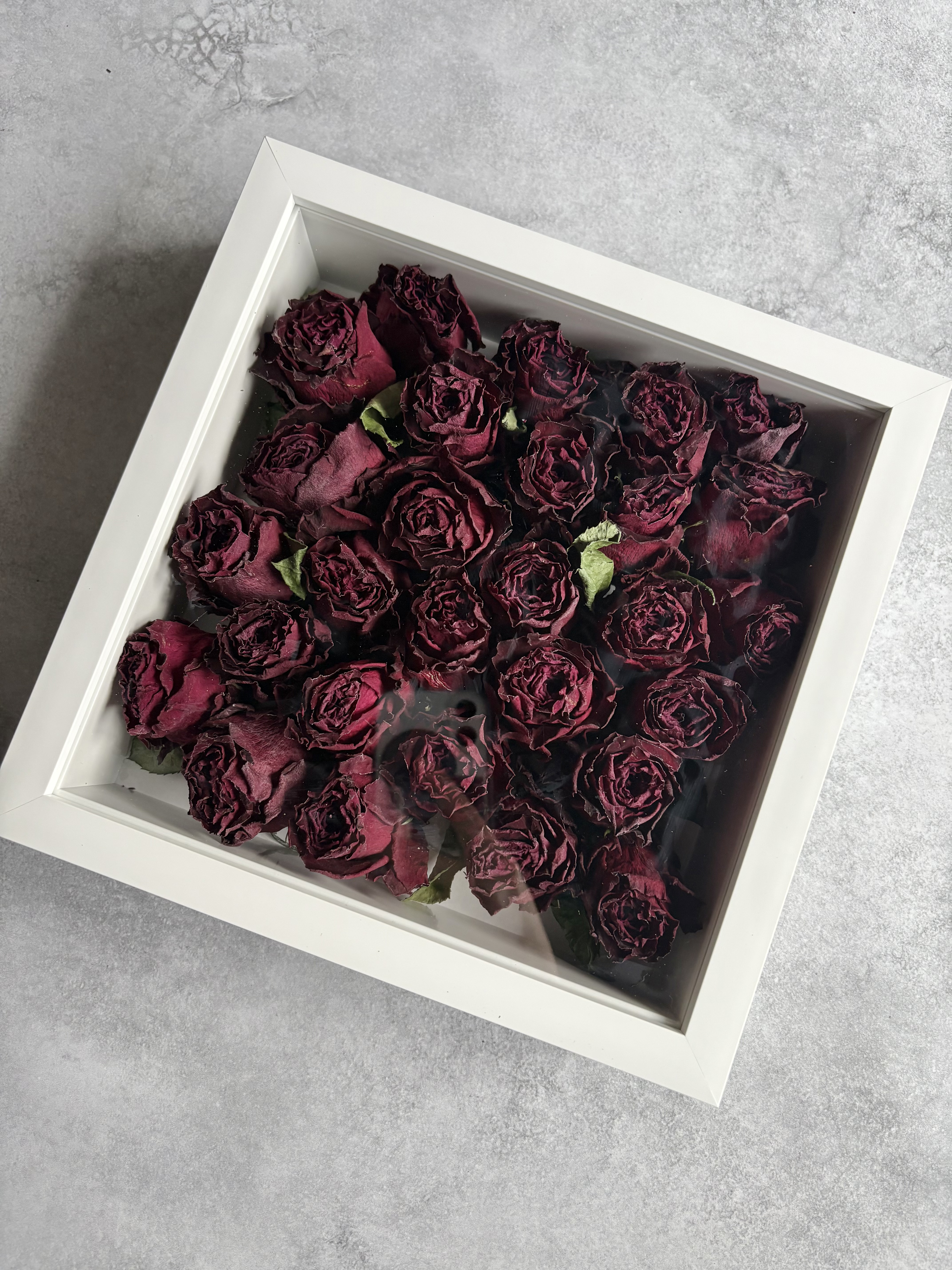 お持ちのブーケやお花で作るアフターブーケ｜フレームアレンジ