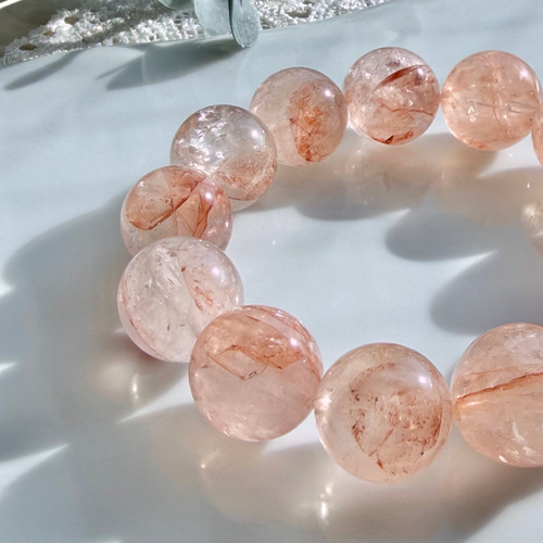 大玉15ミリ✨レインボー✨マニカランヒマラヤ水晶 ブレスレット Himal