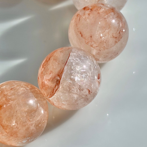 大玉15ミリ✨レインボー✨マニカランヒマラヤ水晶 ブレスレット Himal