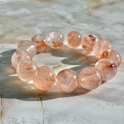 大玉15ミリ✨レインボー✨マニカランヒマラヤ水晶 大玉15ミリ✨レインボー✨マニカランヒマラヤ水晶 ブレスレット Himal