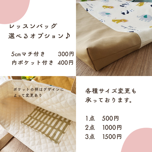 入園入学 》 フリル付き 北欧花柄 レッスンバッグ シューズバッグ 2点