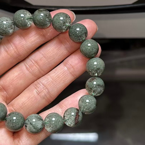 グリーンガーデンクォーツ 10ミリ K00688◇透明感◇ グリーンガーデン