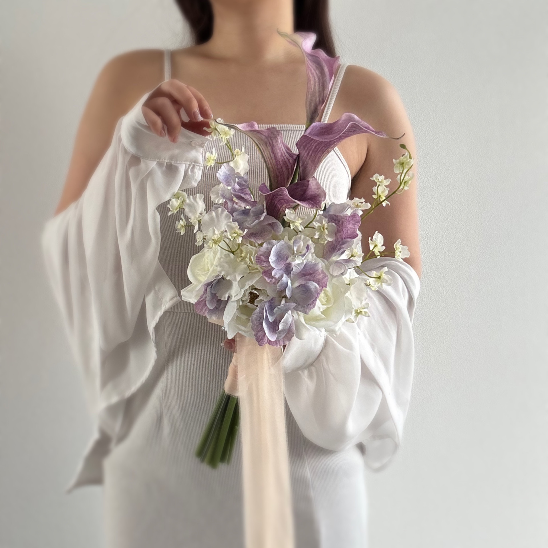 アーティフィシャルフラワーブーケ　ウェディングブーケ　クラッチブーケ　造花ブーケ