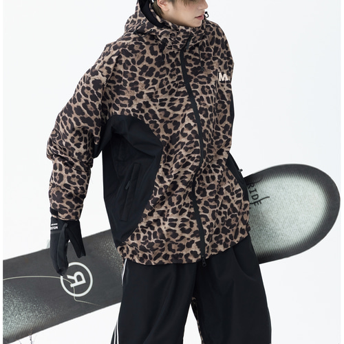 25-26秋冬限定 スノーボードウェア レオパード ヒョウ柄 紫黒