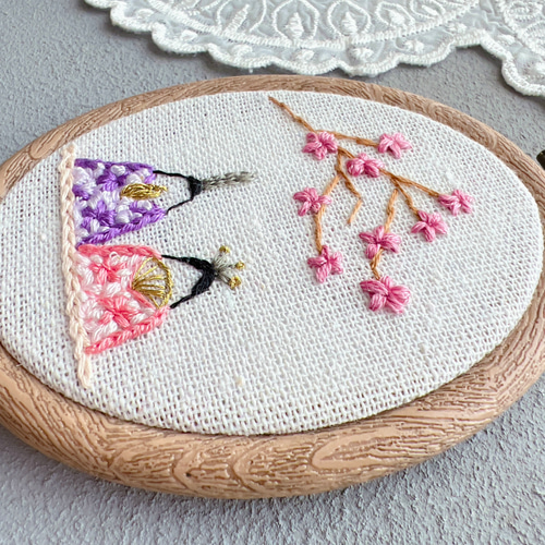 刺繍フレーム ひな祭り お雛様 壁飾り 和風 インテリア その他