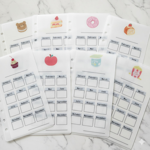 バインダー貯金　リフィル⑦Love saving 4枚　 1900円 絵柄追加！全26種】選べるSavingリフィル4枚！毎月積立できる