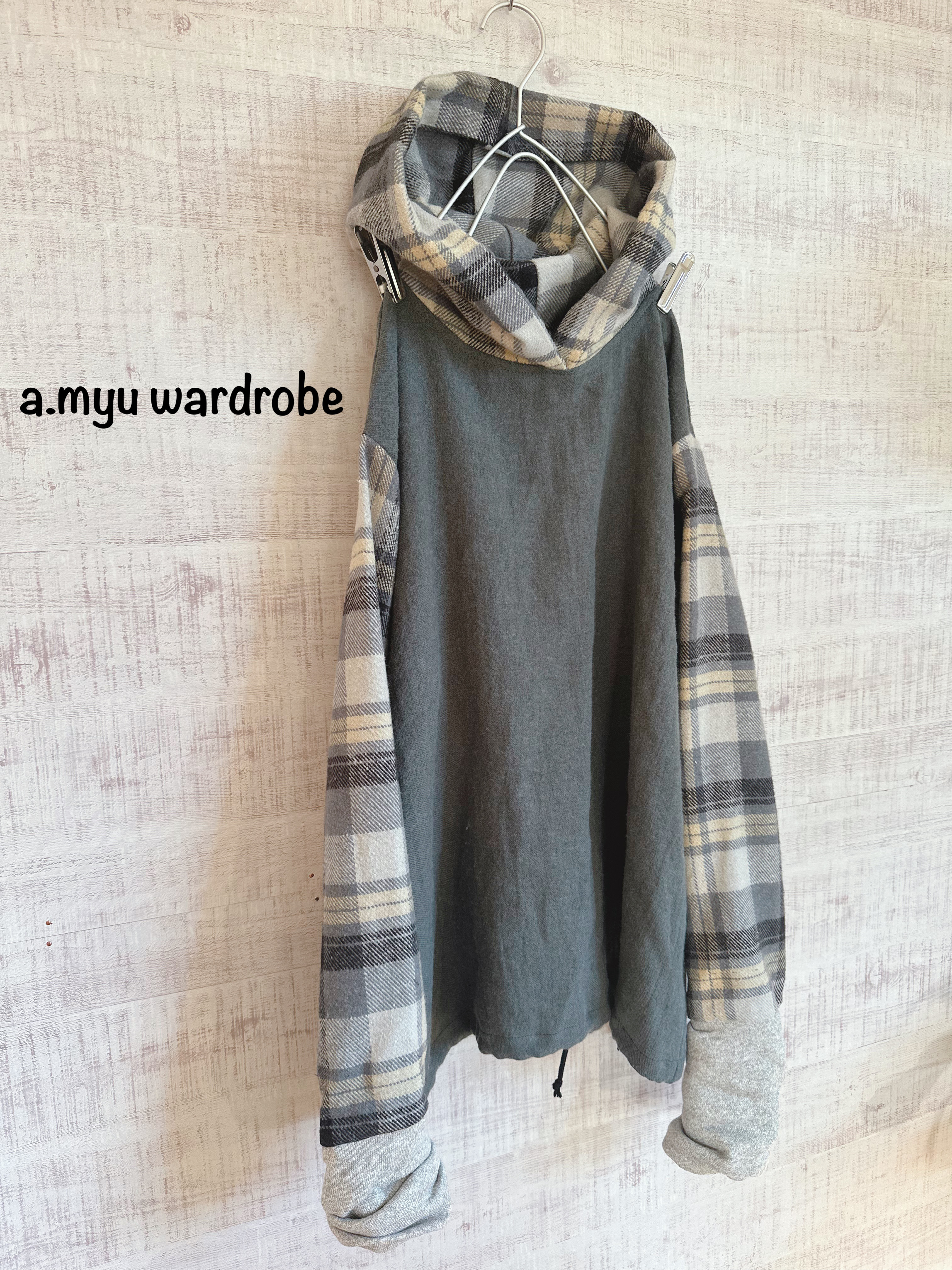 a.myu コットン素材アームウォーマー定番bigパーカー♪シャツパーカー