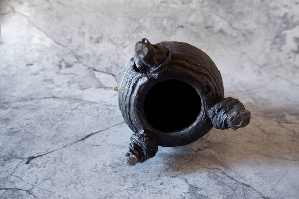 樹土鬼時計1　塊根植物　多肉植物　盆栽　植木鉢　作家鉢　オブジェ　沖縄 7枚目の画像