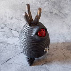 樹土鬼時計1　塊根植物　多肉植物　盆栽　植木鉢　作家鉢　オブジェ　沖縄 6枚目の画像