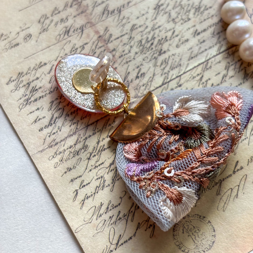 275≫アルコールインクアート【nara】2wayインド刺繍リボンタッセル