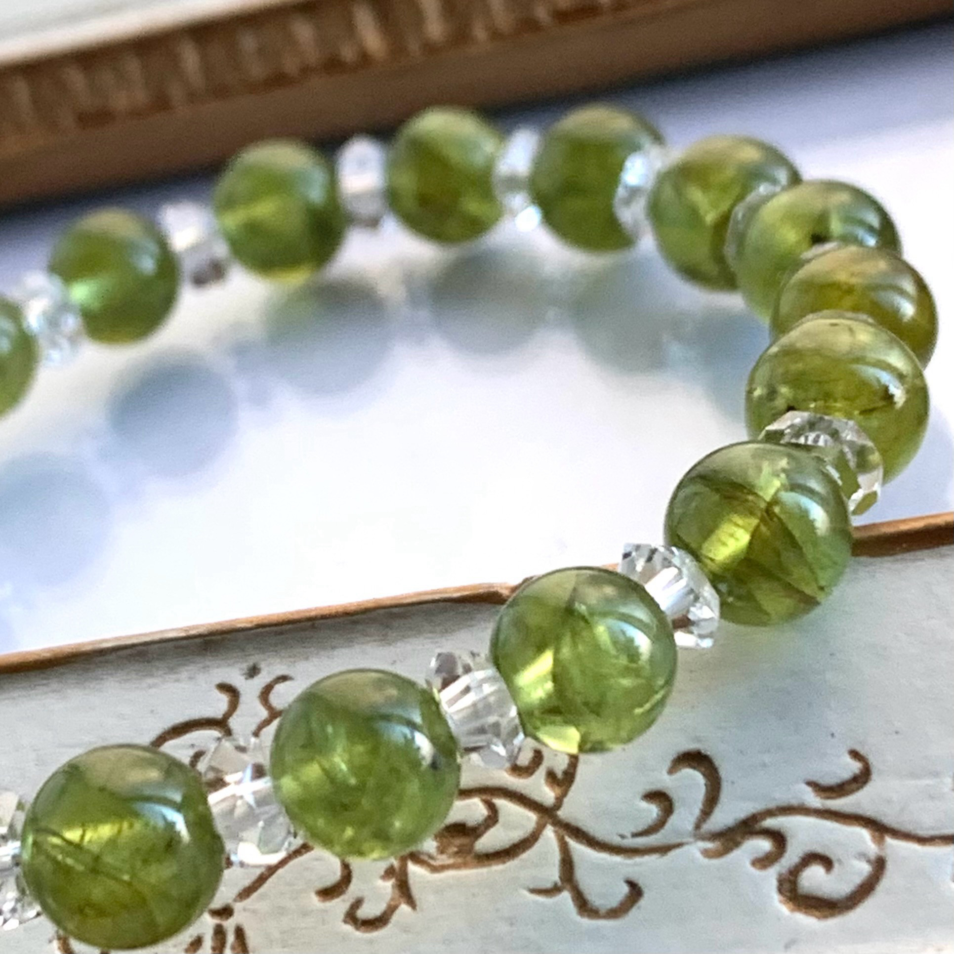 ペリドットのブレスレット☆7.5-7.8mm