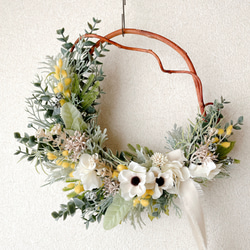 クリスマススワッグ カウベル ドライフラワー 横長スワッグ スワッグ