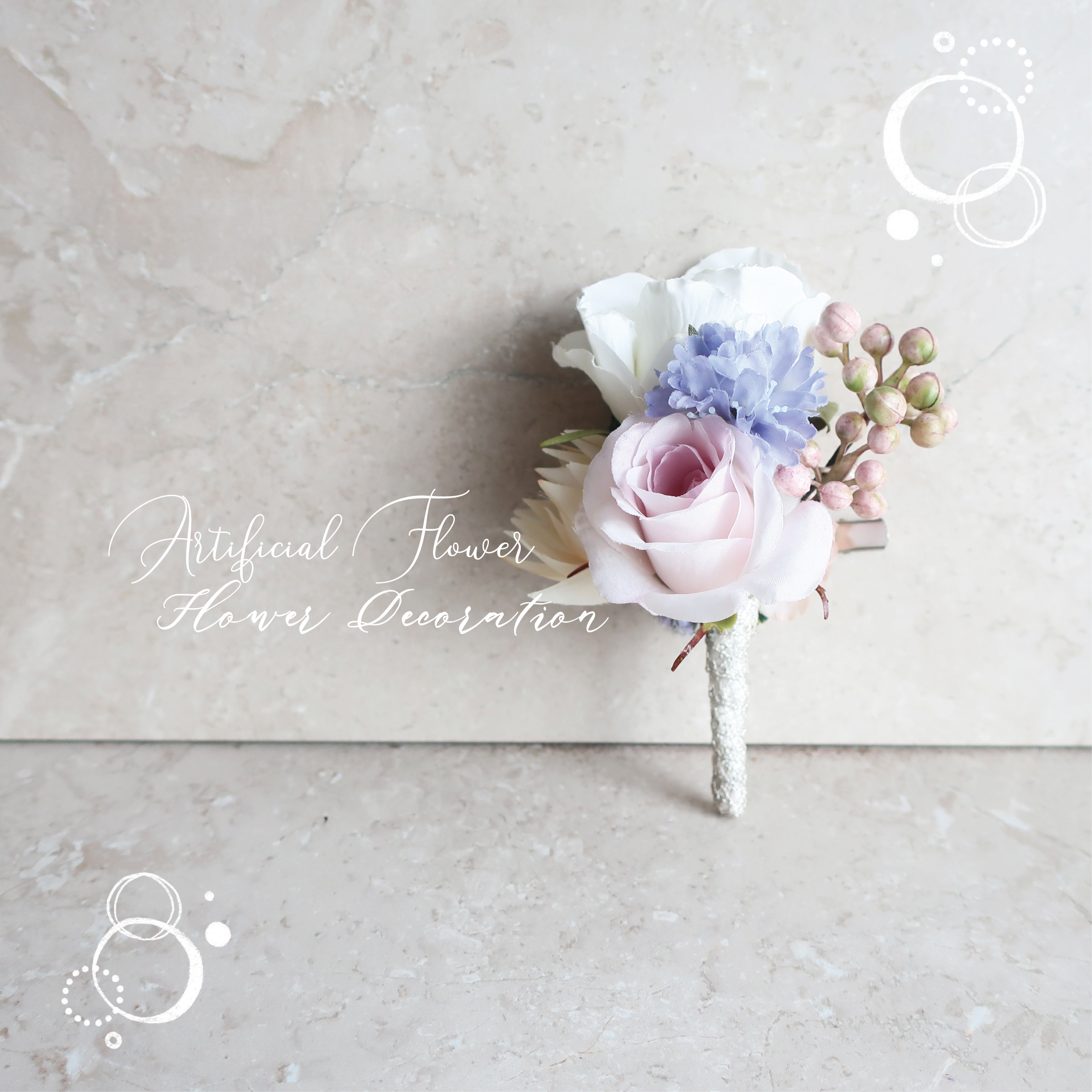 コサージュ　アーティフィシャルフラワー Ｂｏｘ付き Brooke 花飾り 入学式 卒業式 結婚式