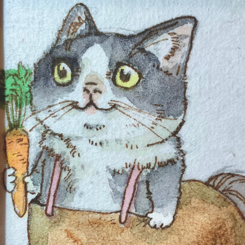 猫のちっちゃな原画 干支2026 04 イラスト クワハラシホコ 通販