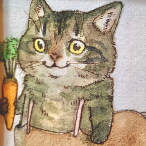 猫のちっちゃな原画 干支2026 07 イラスト クワハラシホコ 通販