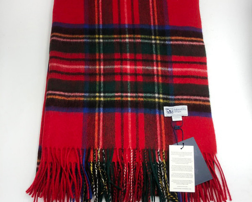 ジョンストンズ 大判 マフラー スカーフ ロイヤルスチュワート