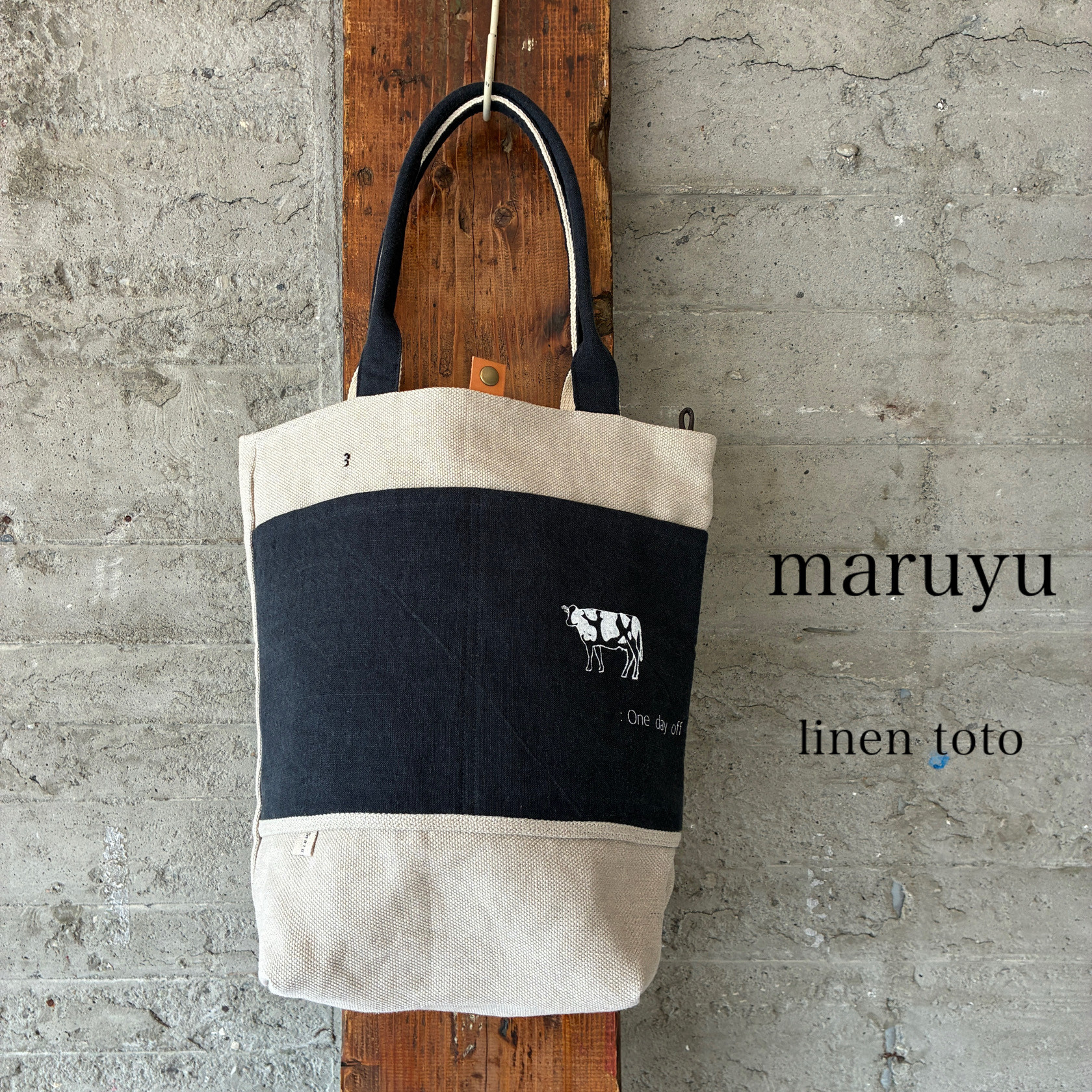 -maruyu-  linenトート
