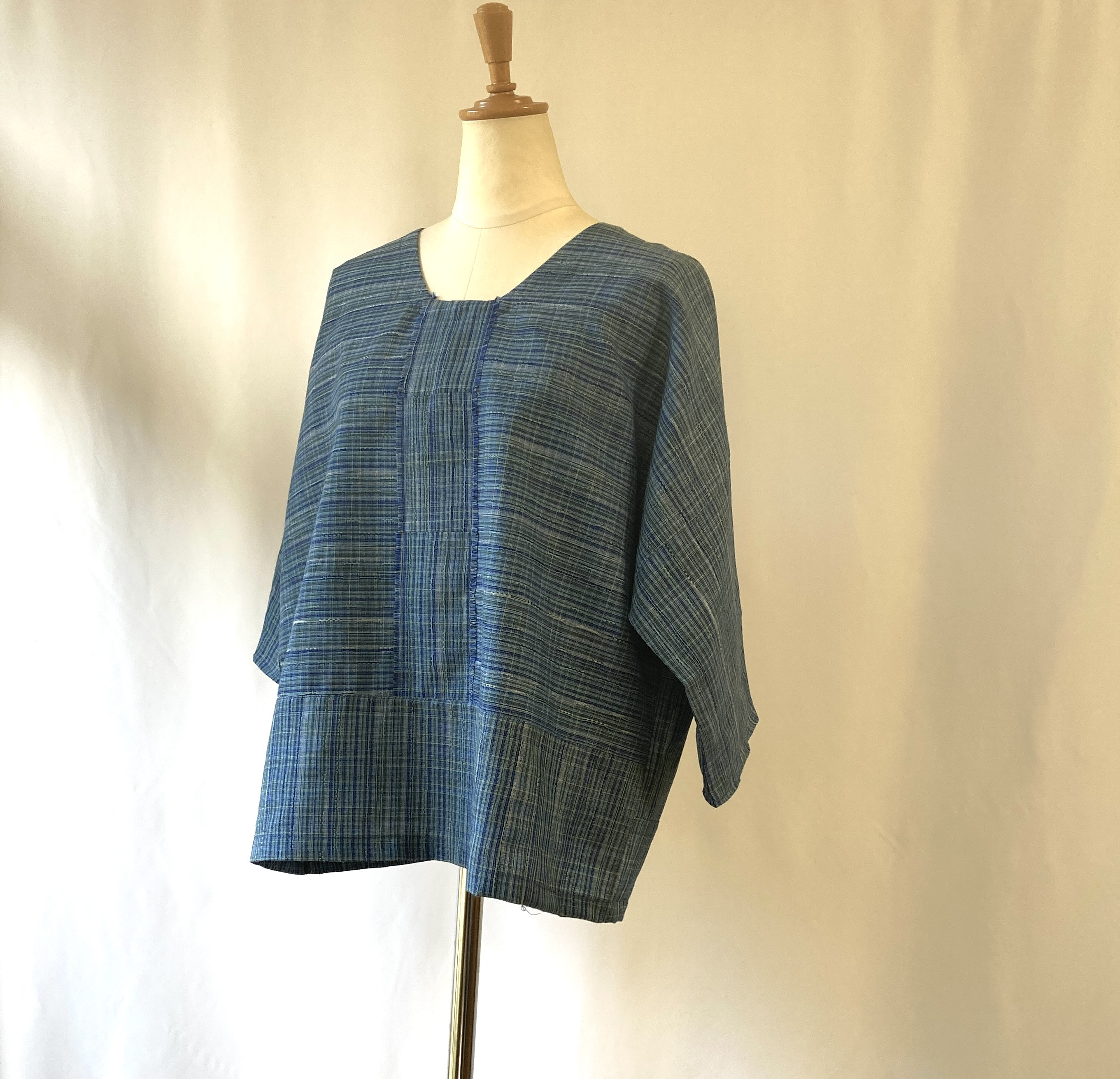 着物リメイク　キモノスリーブのブラウス