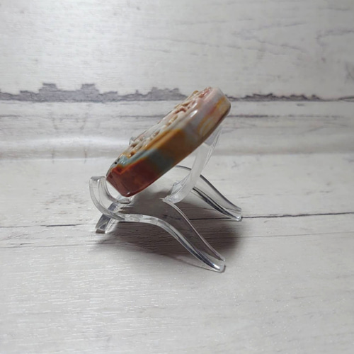 阿拉善瑪瑙 ちょこっとアート ユニコーン 置物にもルースとしても使え