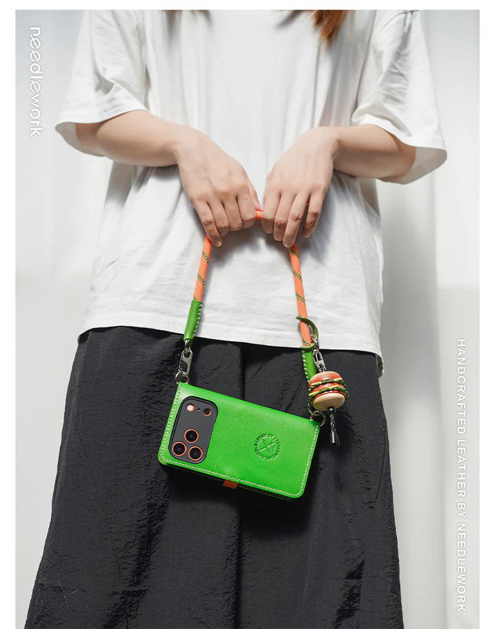 NEEDLEWORK ハンドクラフトレザー製 フリップカバー デュアル 2in1 ケース