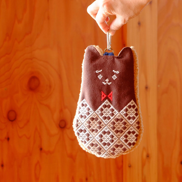 Kogin-zashi 小熊智慧型手機袋 [刺繡 ☺︎ Sashiko] 小熊 ⌘ Hitomebore New 2026 ⌘ 第2張的照片