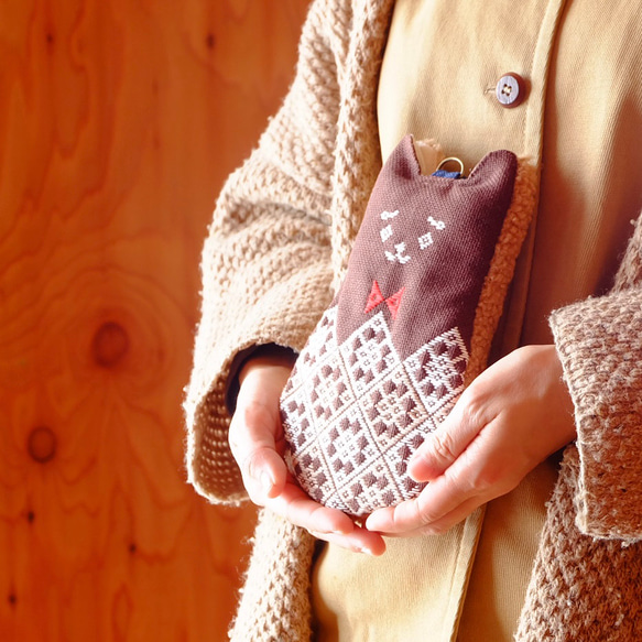 Kogin-zashi 小熊智慧型手機袋 [刺繡 ☺︎ Sashiko] 小熊 ⌘ Hitomebore New 2026 ⌘ 第10張的照片