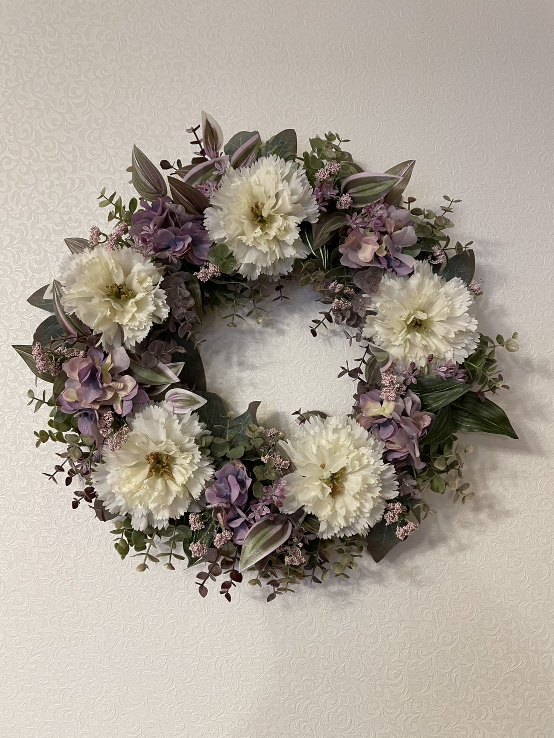 白シャクヤクのシンフォニー・リース（直径約50cm）⭐︎期間限定オープン記念価格⭐︎