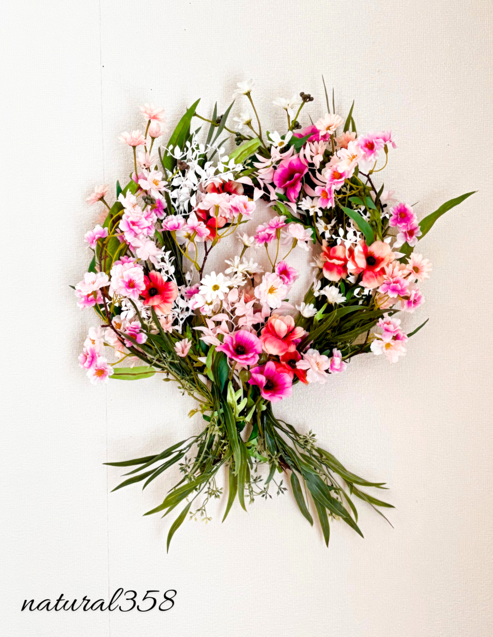 【予約制】春彩樹リースブーケ アーティフィシャルフラワー 贈り物