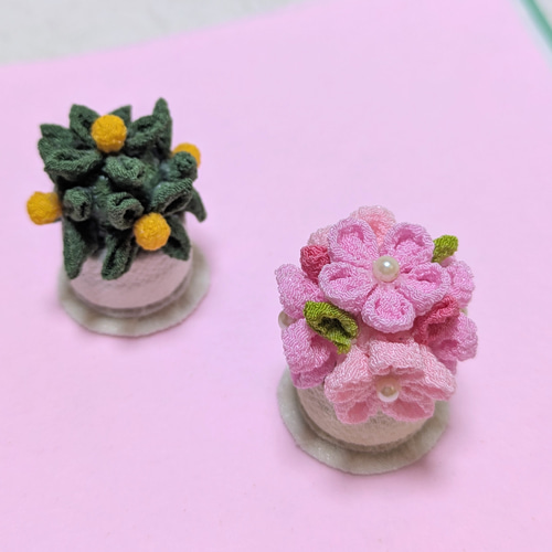 つまみ細工の桜橘のお飾りです キットです♪ ひな人形・雛飾り みう