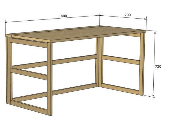 オーダー品 折りたたみテーブル 机・デスク Woodwork mic 通販