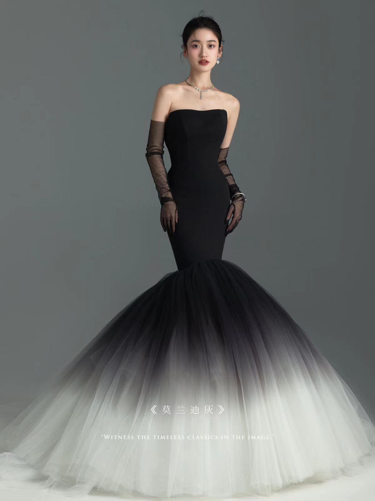 高級感 黒 オフショルダー マーメイドドレス ウェディングドレス 誕生日 披露宴 前撮り 二次会 お呼ばれ AK791